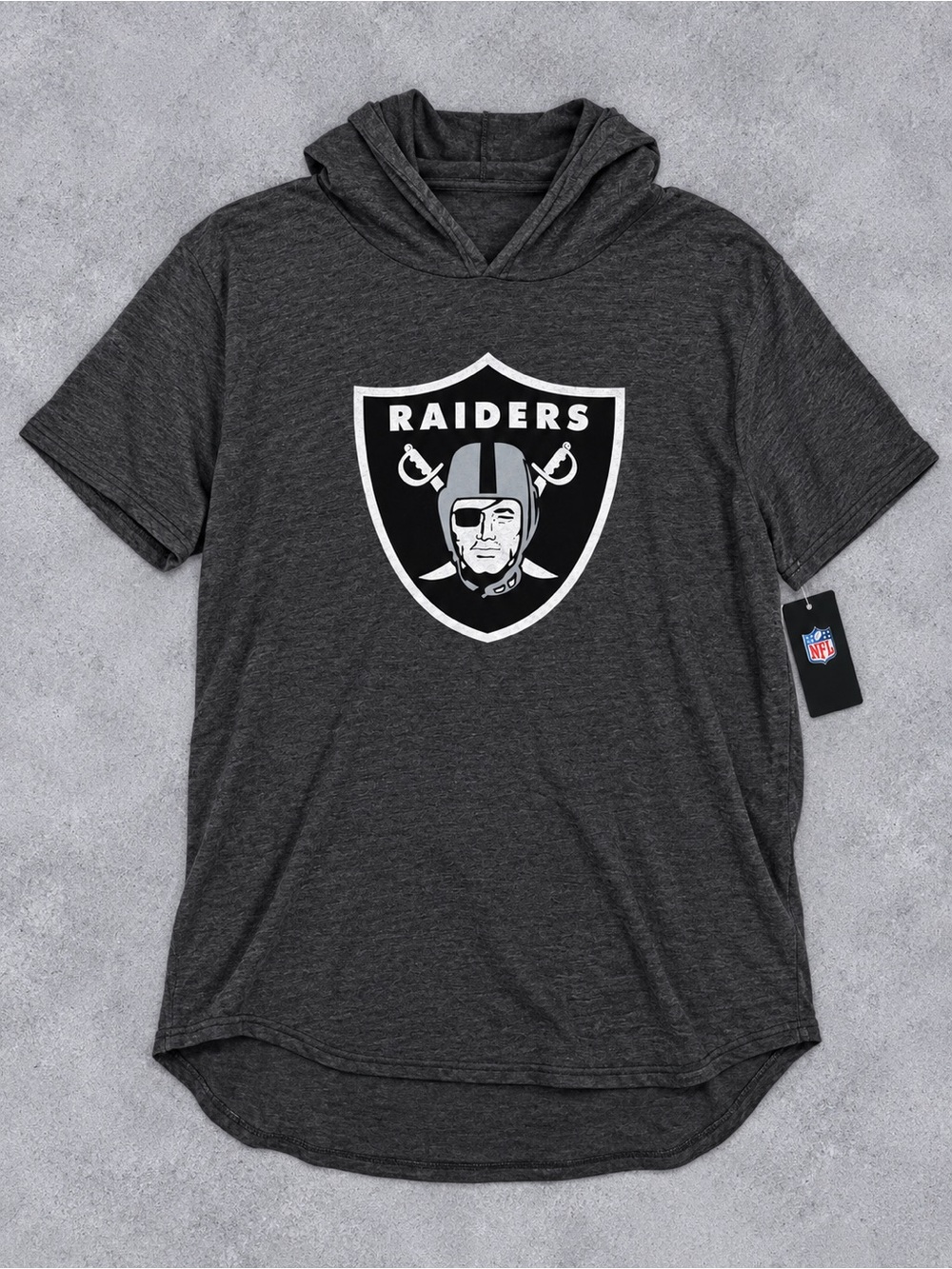 Majestic Threads Men’s NFL Las Vegas Raiders Tri-Blend Hoodie T-Shirt Size 2X